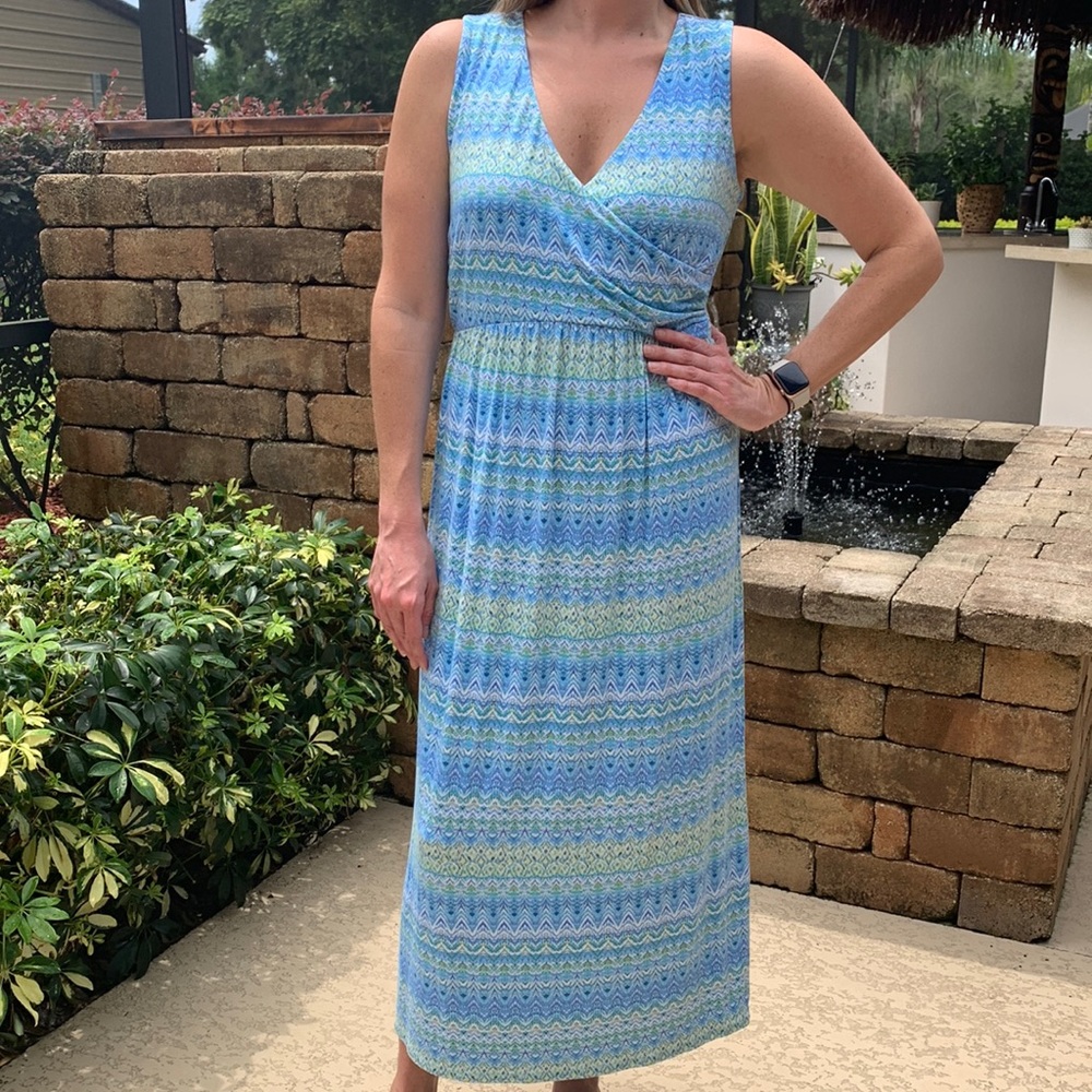J. Jill surplice neckline maxi dress